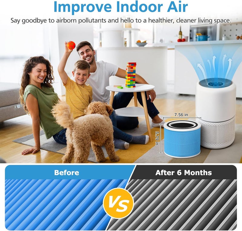 isingo 2 Pack Core 300 Replacement Filter for LEVOIT Core 300-P and Core 300S-P Air Purifier, Core 300-RF-SR - Image 3